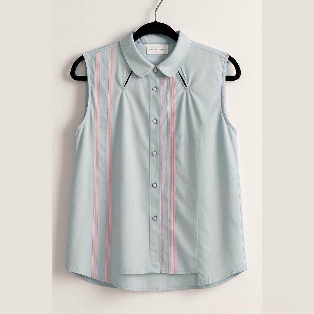 NEW Eleven Paris Light Blue Sleeveless Top